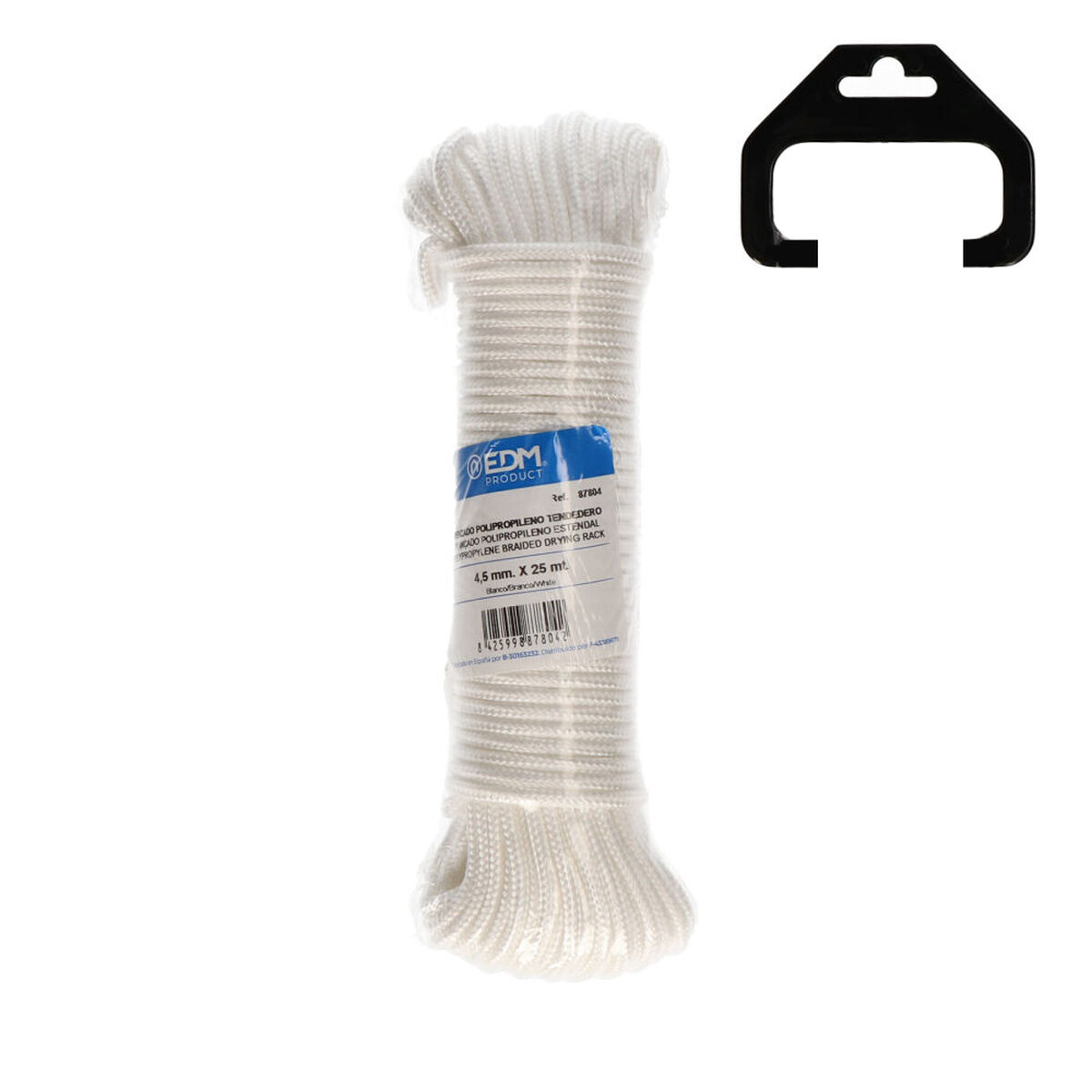 Braided rope EDM 87804 White polypropylene 4,5 mm x 25 m