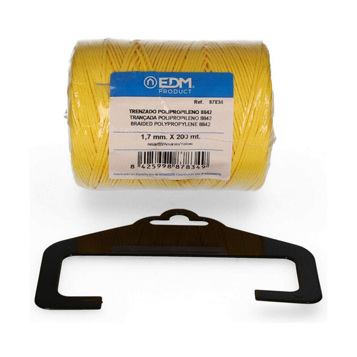 Braided rope EDM 87834 Yellow polypropylene Braided rope EDM 87834 Yellow polypropylene