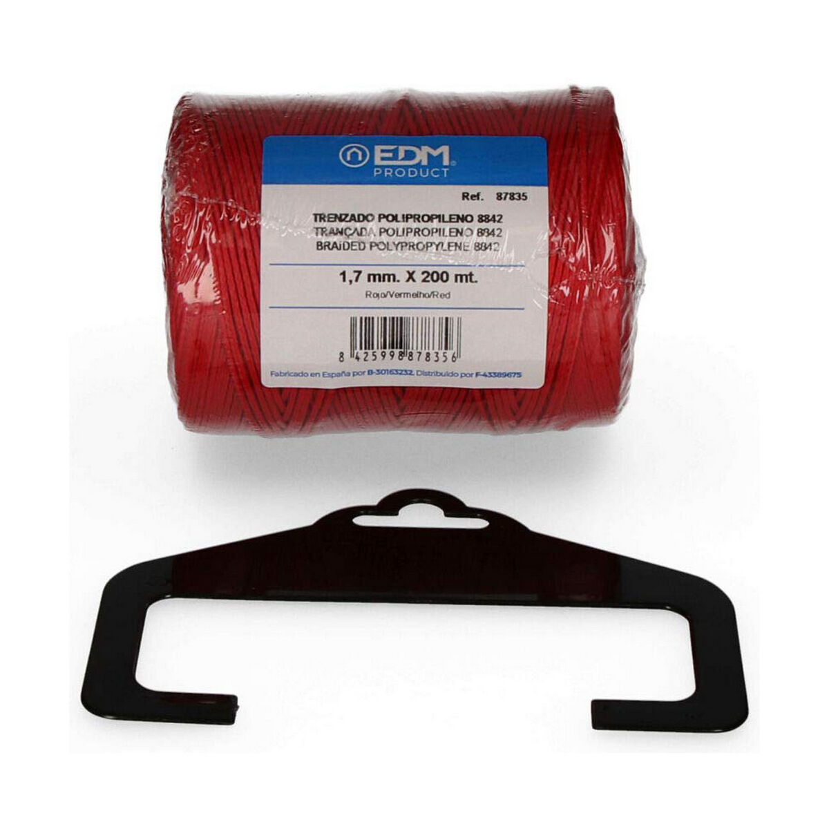 Braided rope EDM 87835 Red polypropylene Braided rope EDM 87835 Red polypropylene