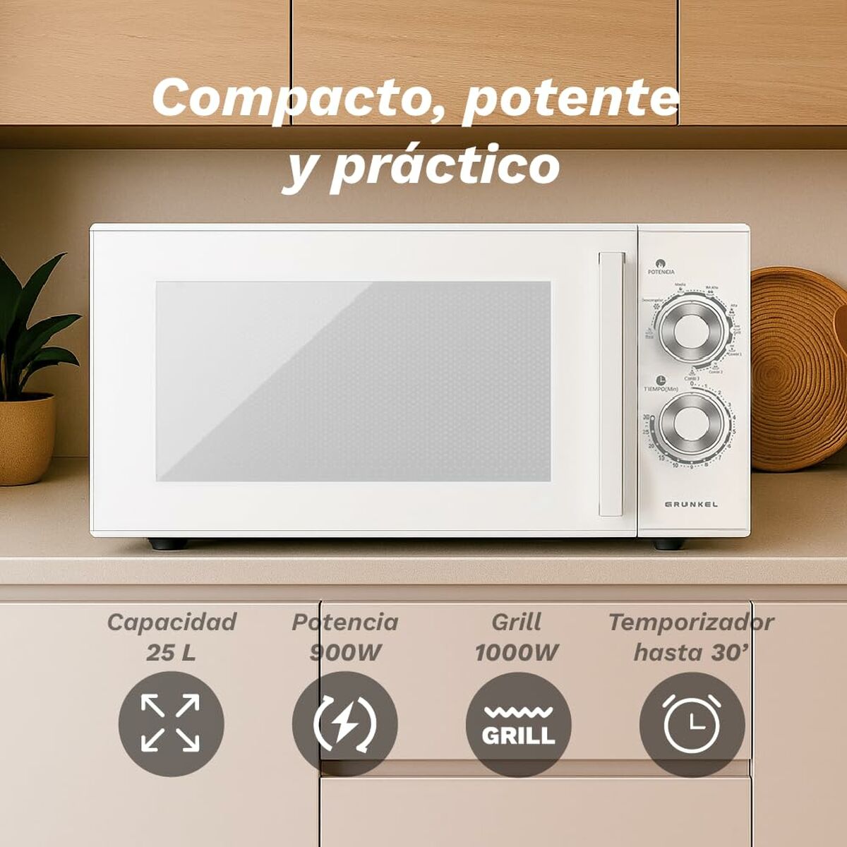 Air Fryer Grunkel White 800 W 25 L