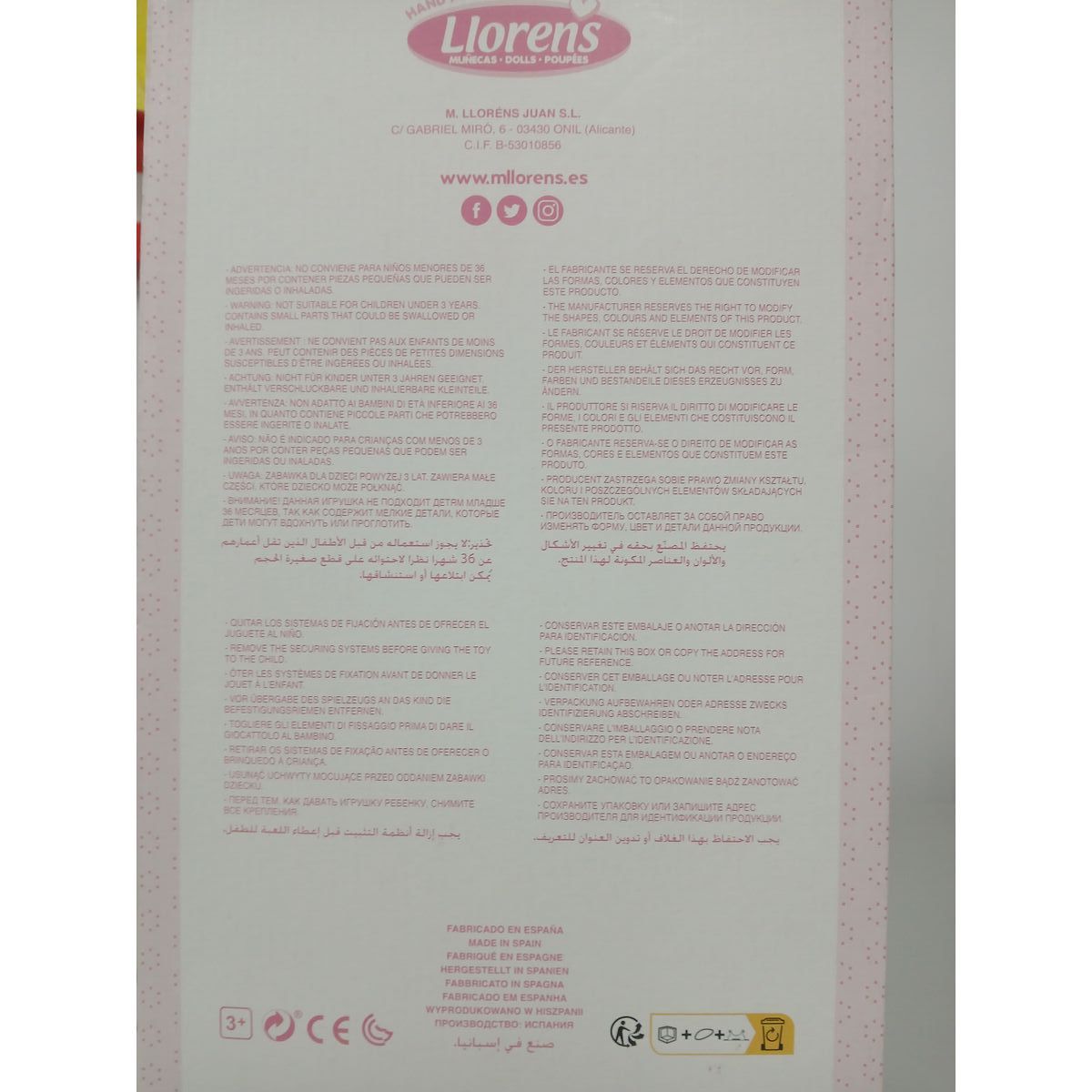 Baby doll Llorens 38356 38 cm