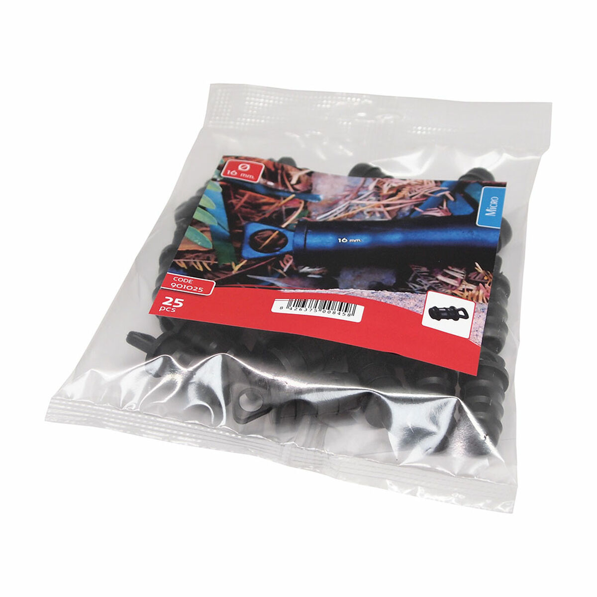 Set of Plugs and Sockets Aqua Control 902125 16 mm Irrigation system 25 Units