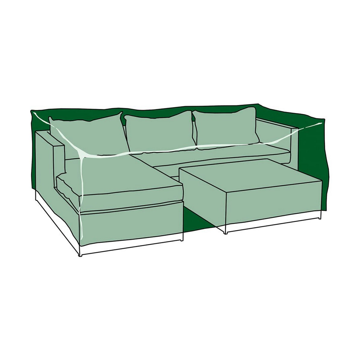 Protective Case Altadex Set of furniture Green Multicolour Polyethylene 300 x 200 x 80 cm Protective Case Altadex Set of furniture Green Multicolour Polyethylene 300 x 200 x 80 cm