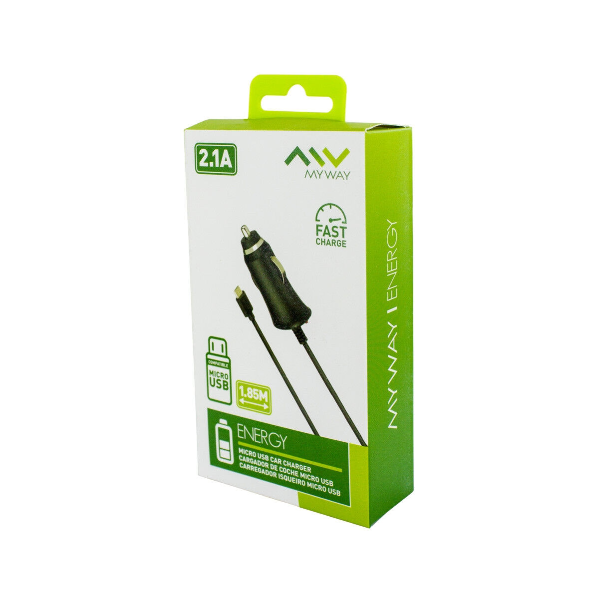 Car Charger Myway Black 10,5 W
