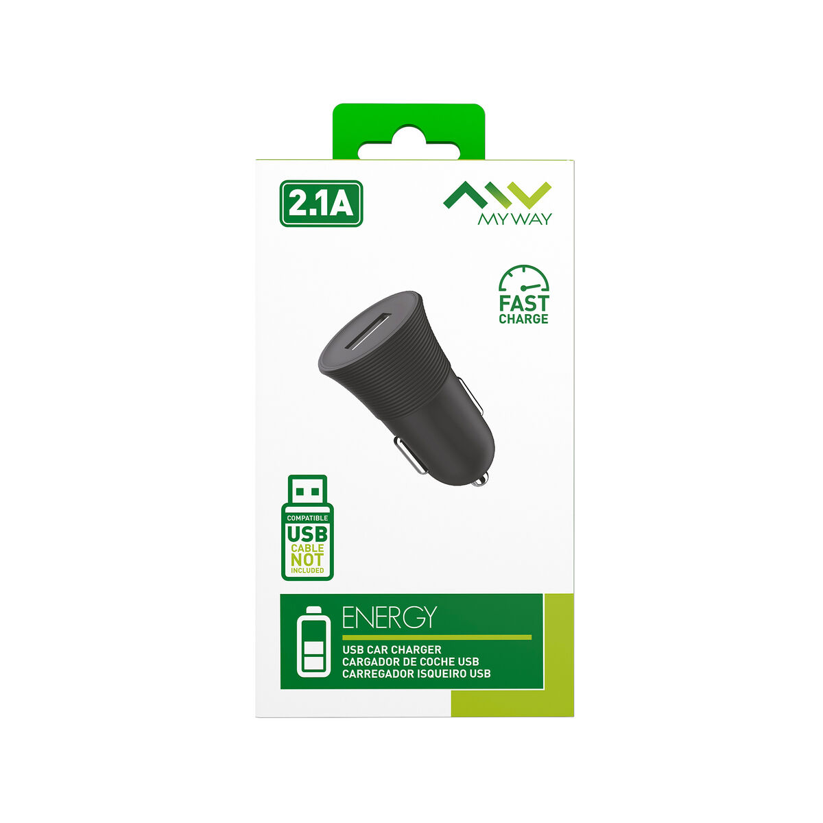 Car Charger Myway Black