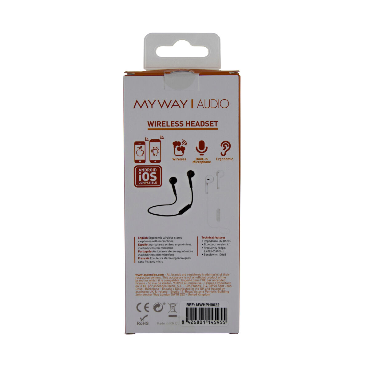 Headphones with Microphone Myway Black