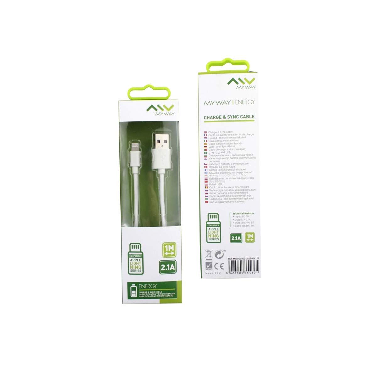 USB to Lightning Cable Myway MWUSC0021