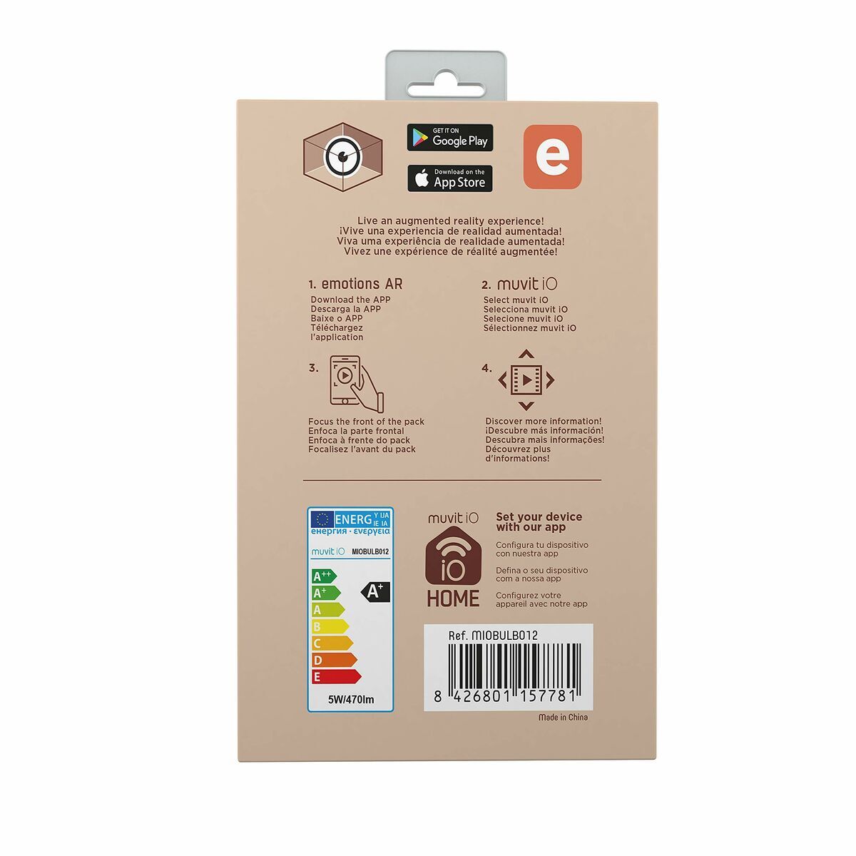 Smart Light bulb Muvit iO 5 W E27 1800 K 2700 K 480 Lm Wi-Fi