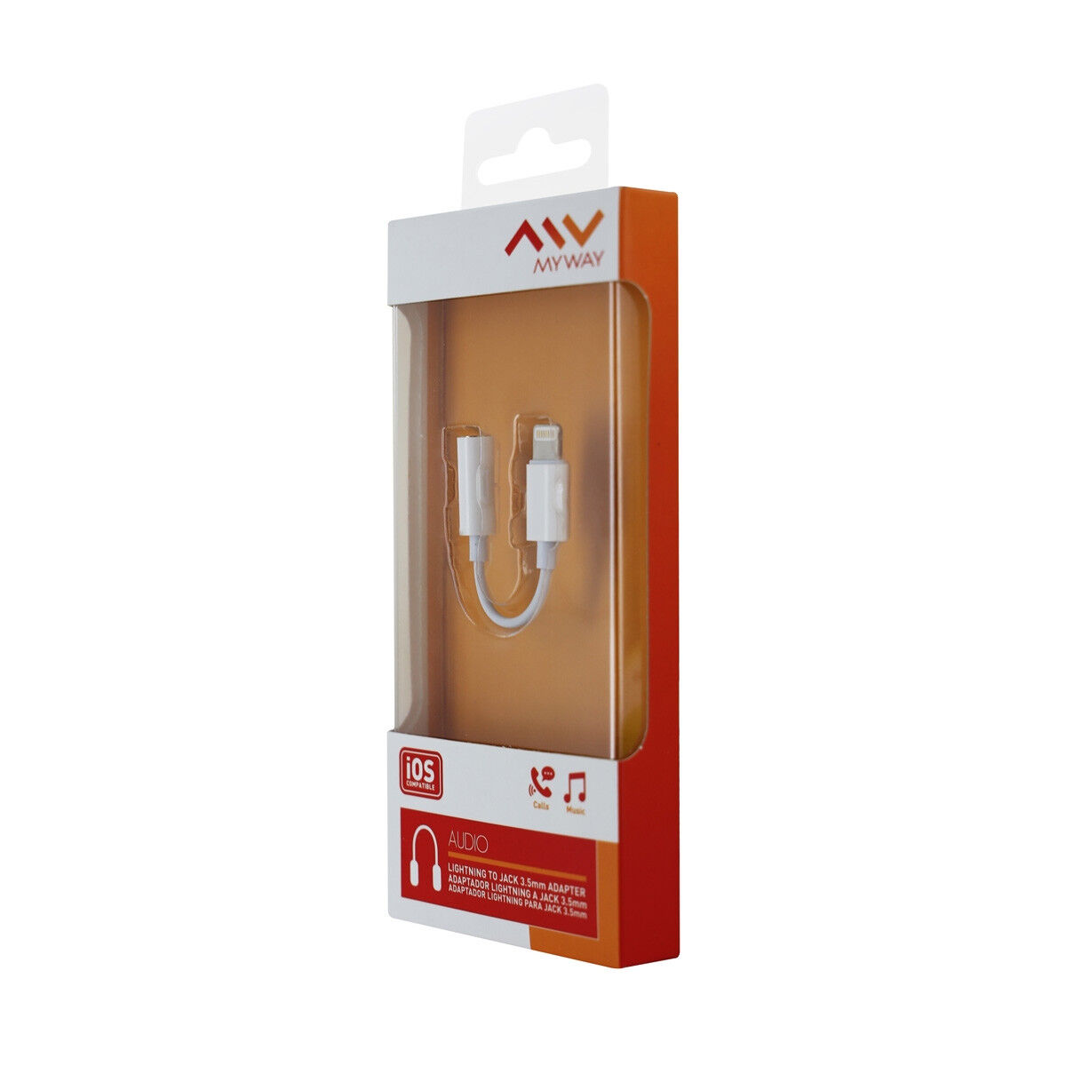 Audio Jack to Lightning Cable Myway MWADP0001- LTN01 White