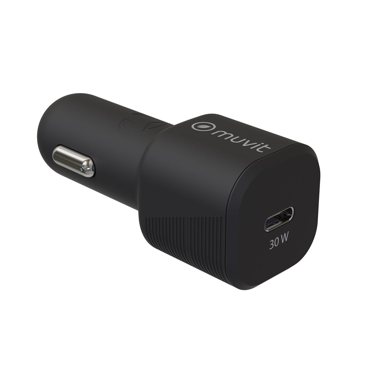 USB Car Charger Muvit Black 30 W