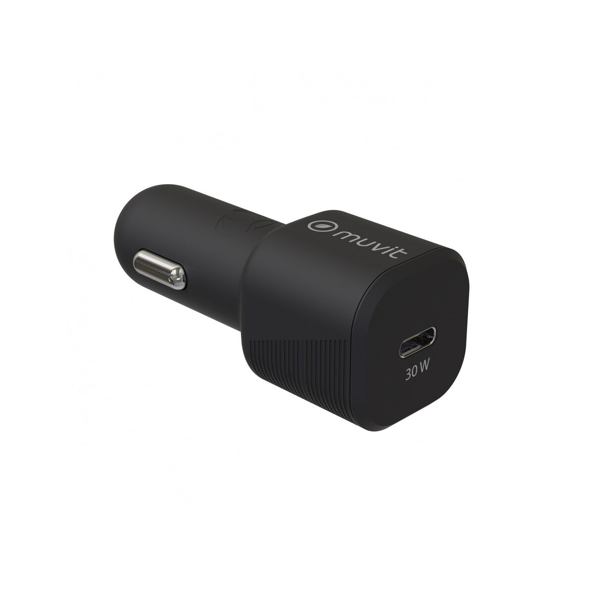 USB Car Charger Muvit Black 30 W