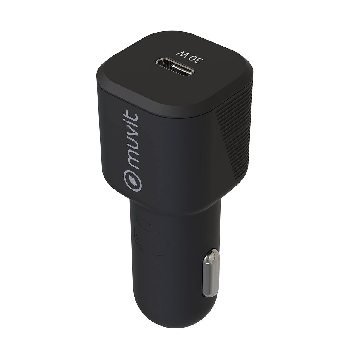 USB Car Charger Muvit Black 30 W USB Car Charger Muvit Black 30 W