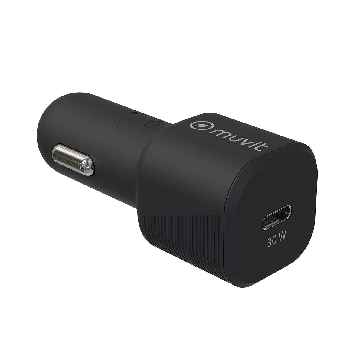 USB Car Charger Muvit Black 30 W