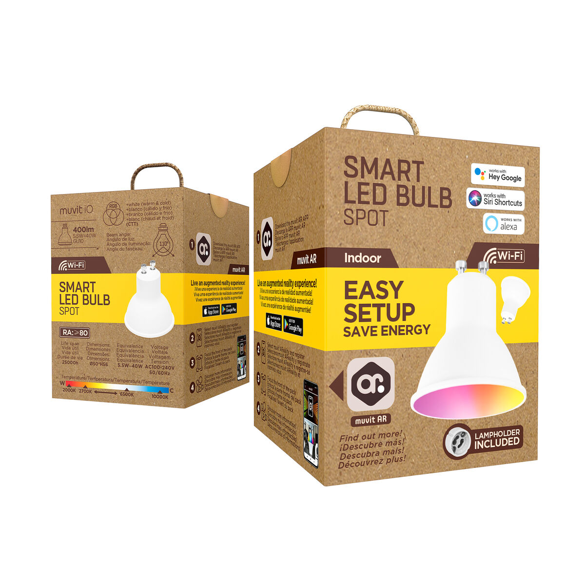 Smart Light bulb muvit iO iO Wi-Fi GU10 LED 2700 K 6500 K 400 lm