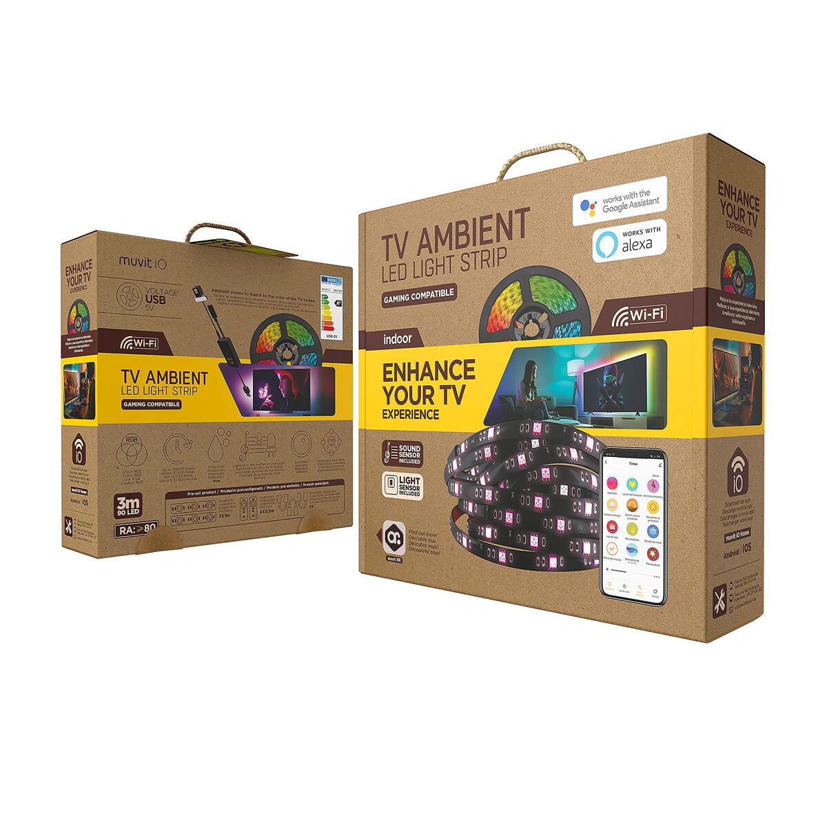 LED strips Muvit iO Black 30 cm 3 m LED strips Muvit iO Black 30 cm 3 m