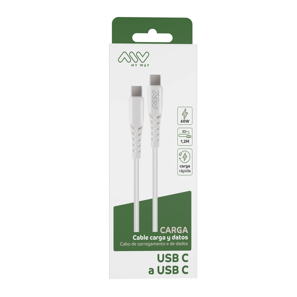 USB-C to USB-C Cable Myway White