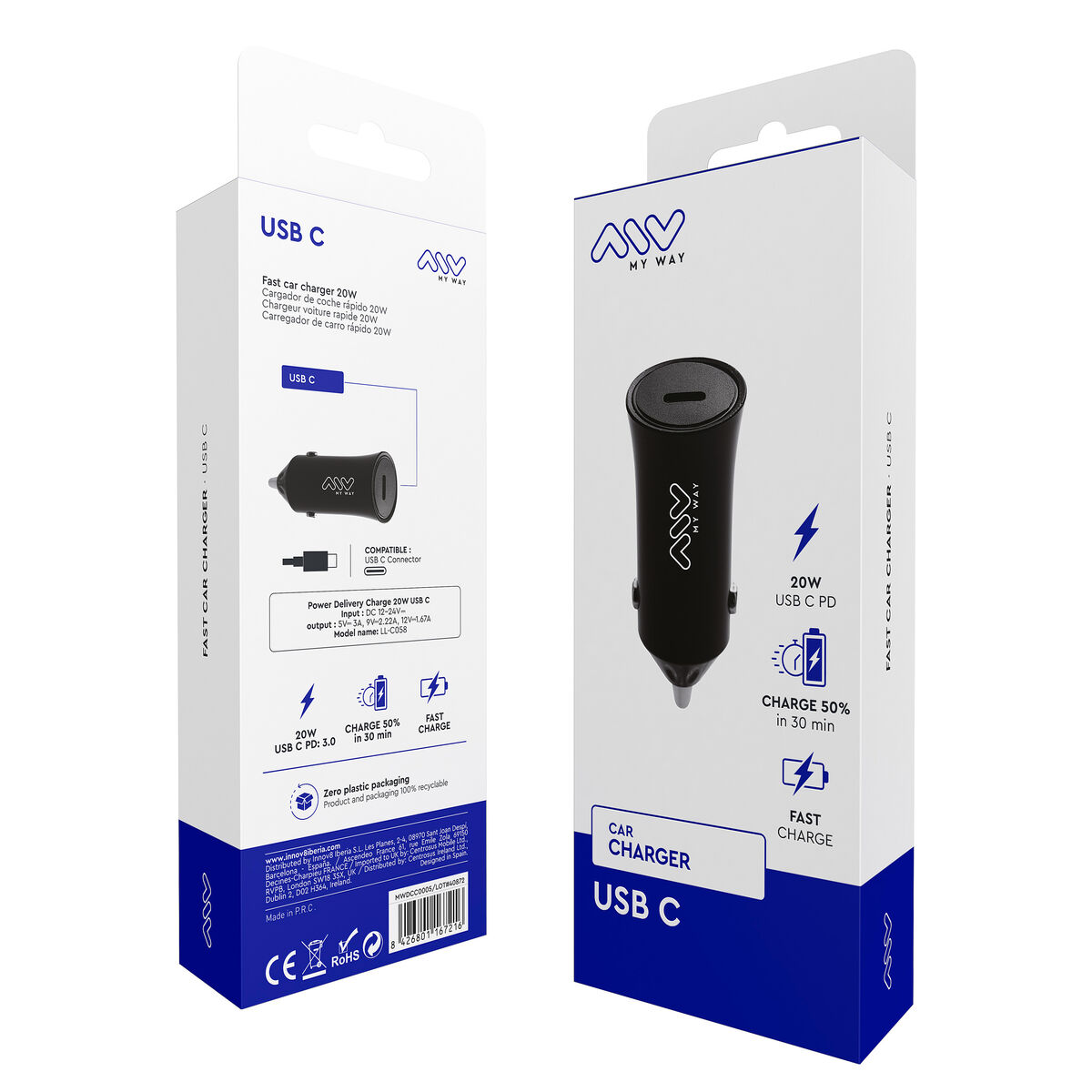 Car Charger Myway Black 20 W