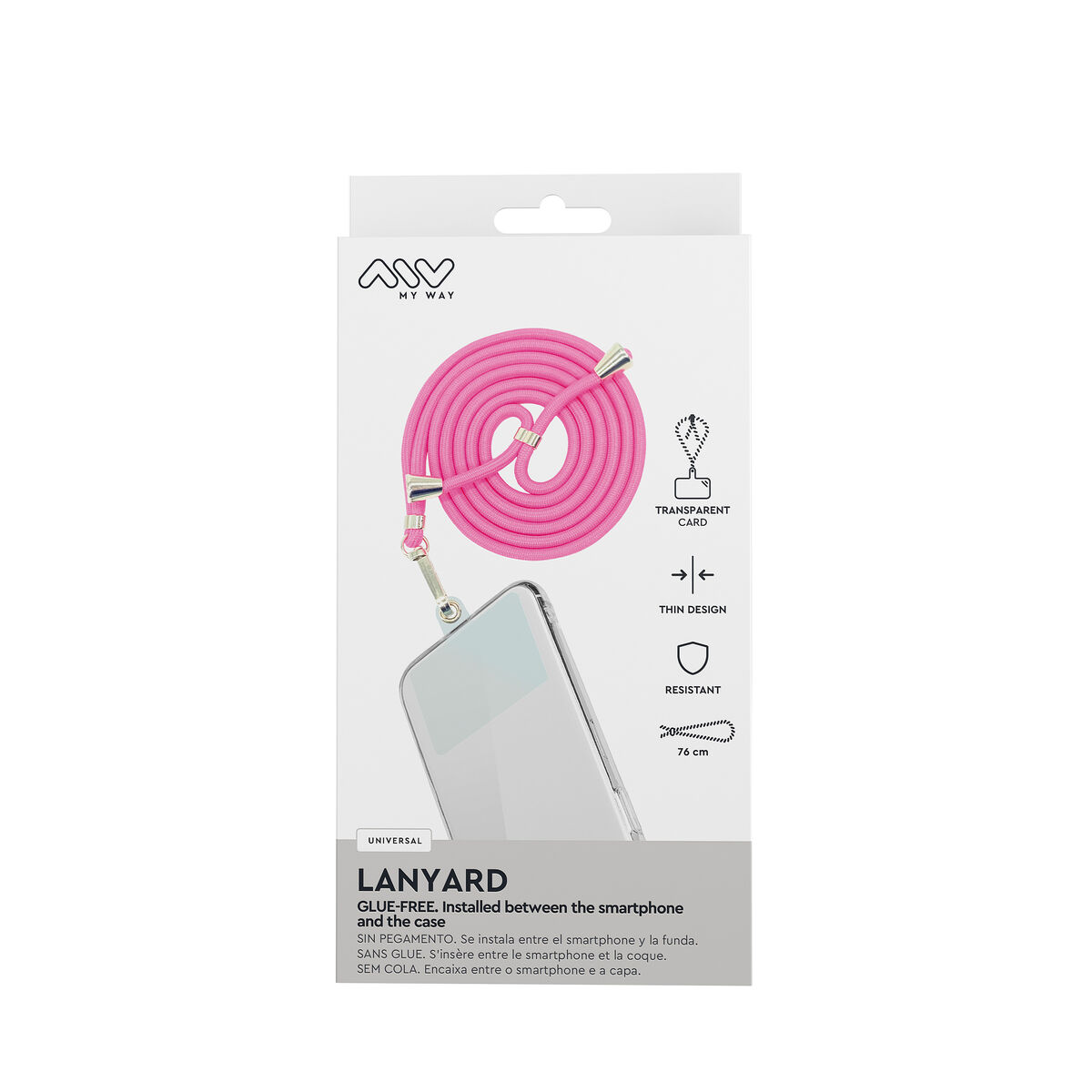 Mobile Phone Lanyard Myway Pink