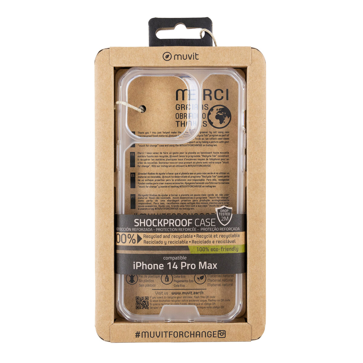 Mobile cover Muvit for Change iPhone 14 Pro Max Transparent Mobile cover Muvit for Change iPhone 14 Pro Max Transparent