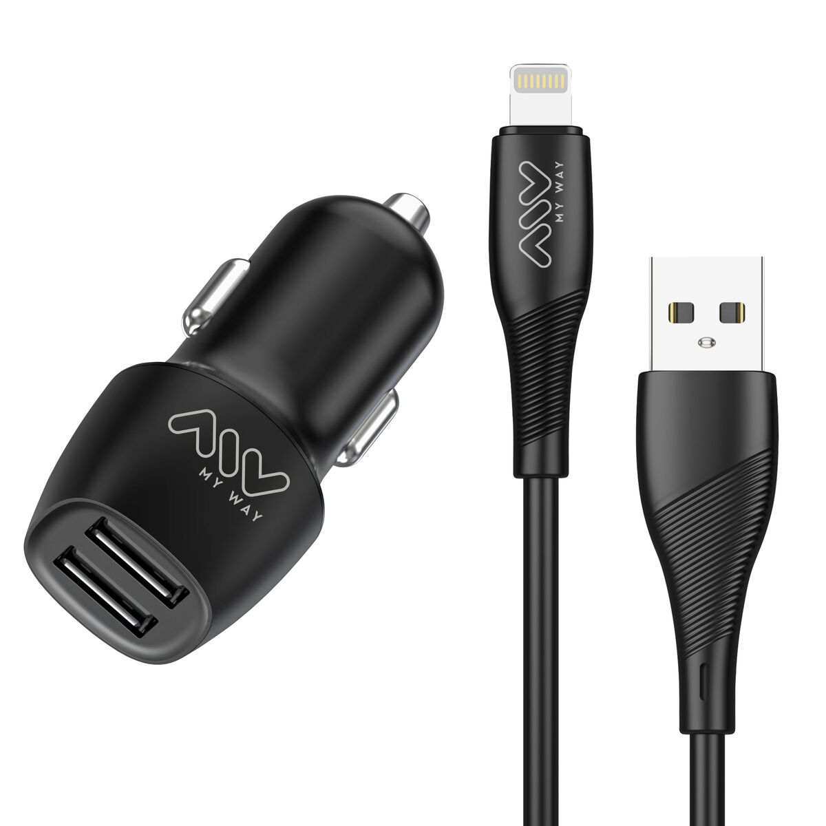 Car Charger Myway Black Car Charger Myway Black