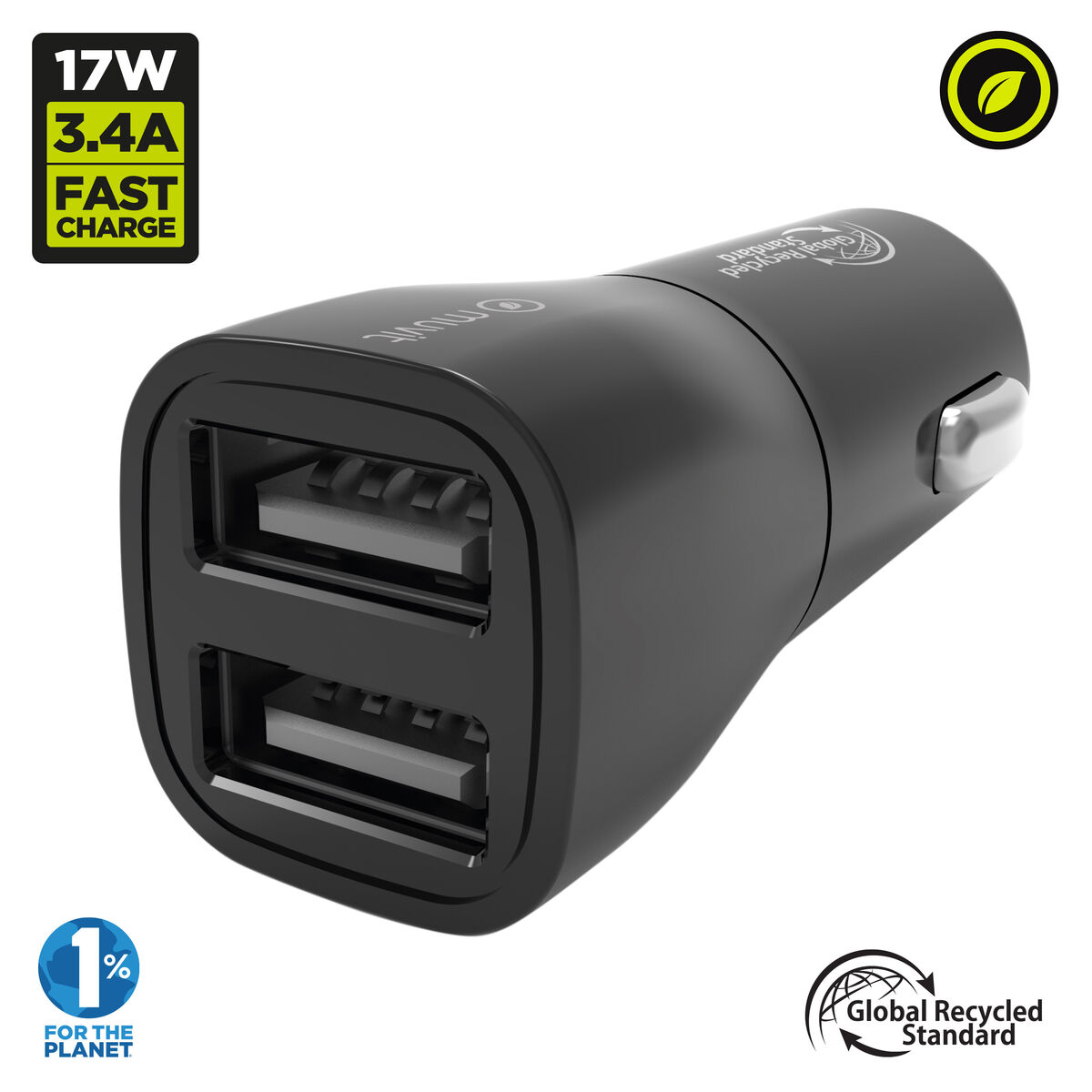 Car Charger Muvit for Change Black