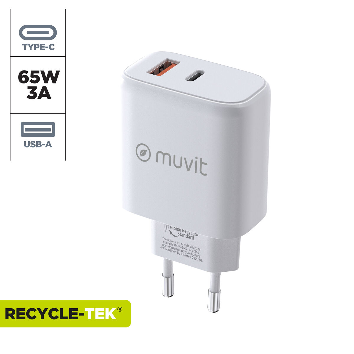 Wall Charger Muvit for Change MCD320 White 18 W