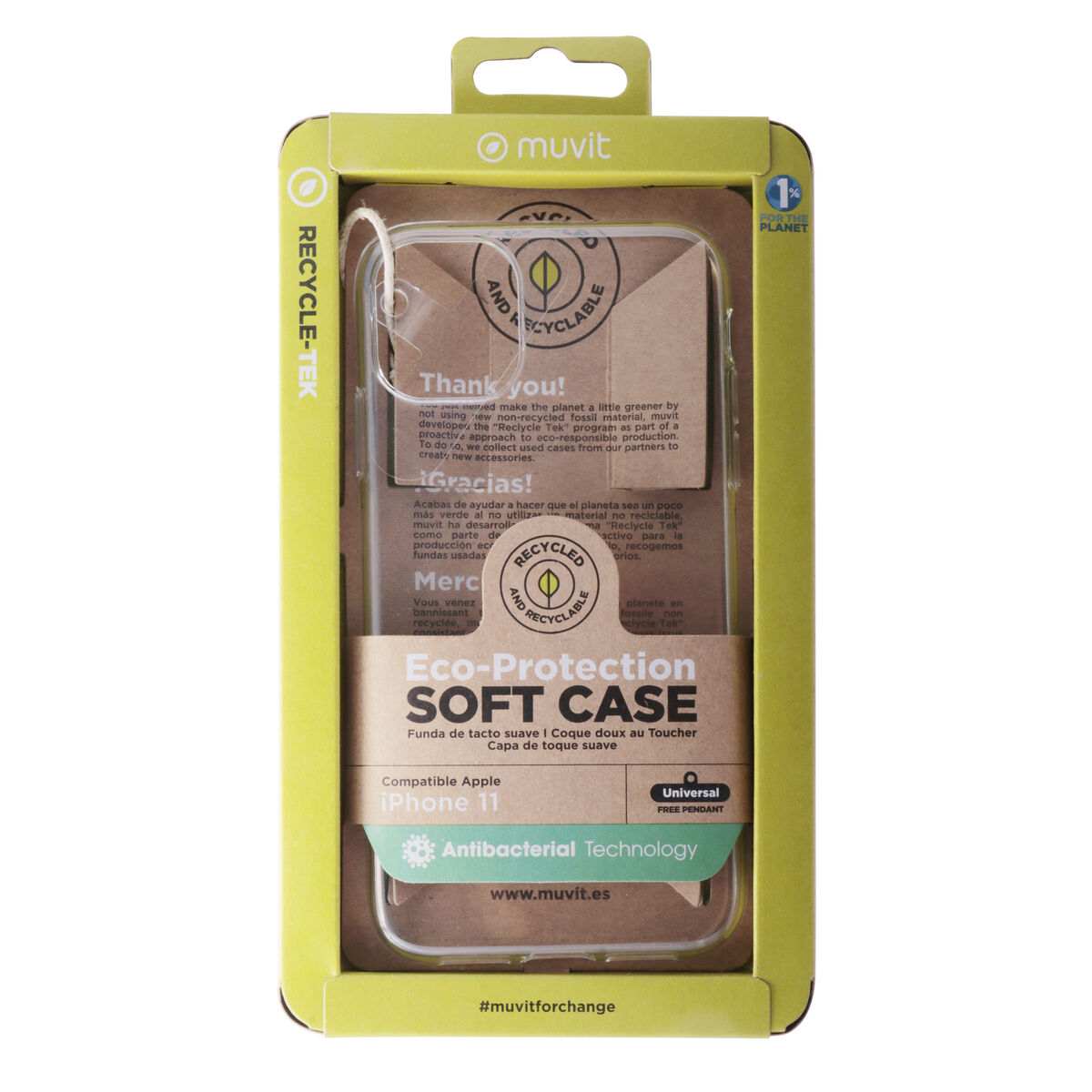 Mobile cover Muvit for Change iPhone 11 Transparent iPhone 11