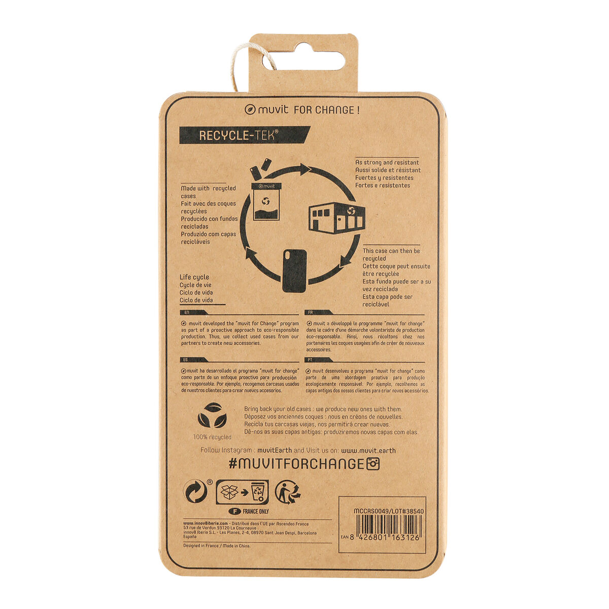 Mobile cover Muvit for Change iPhone 12 Pro Max Transparent