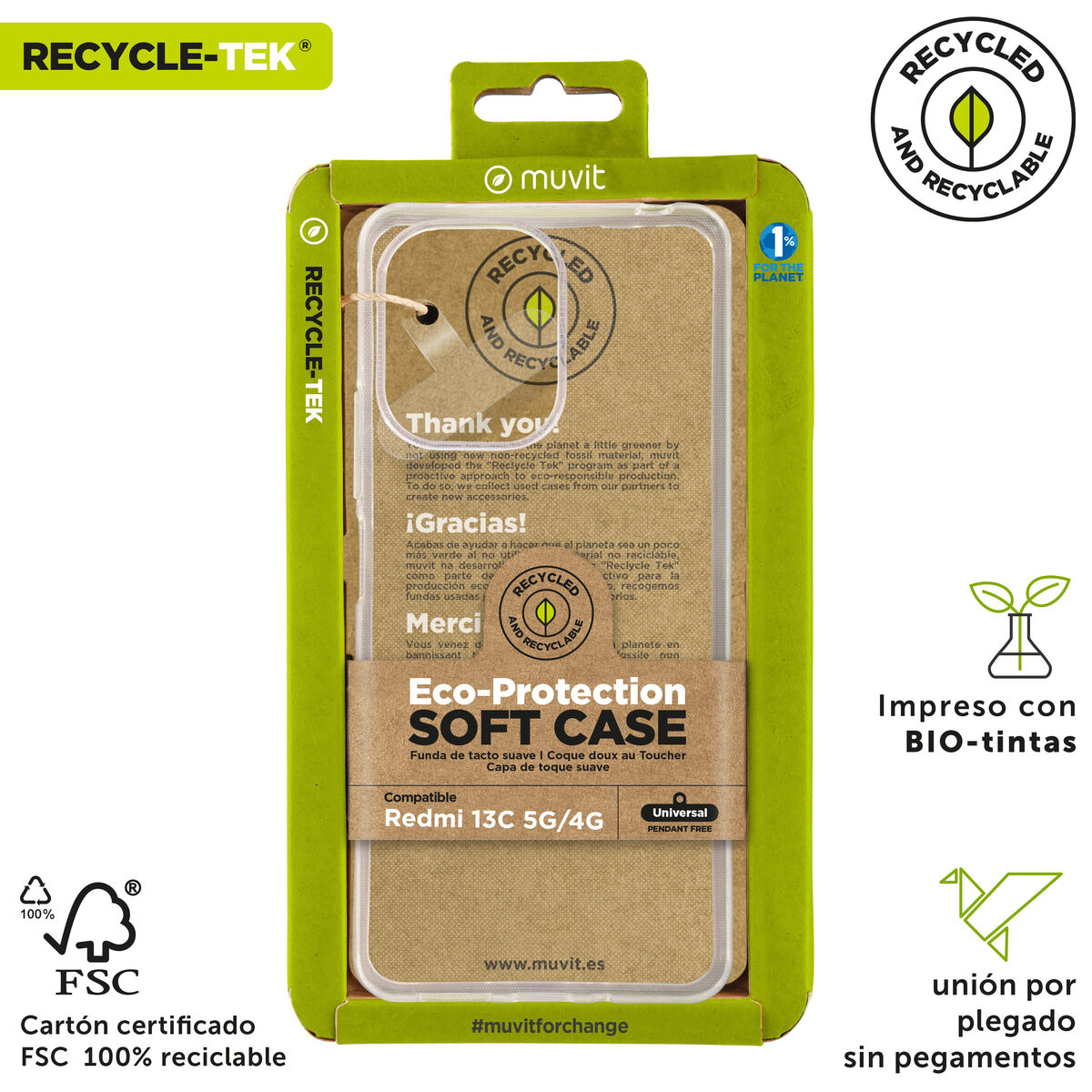 Mobile cover Muvit for Change Redmi 13C 5G/4G