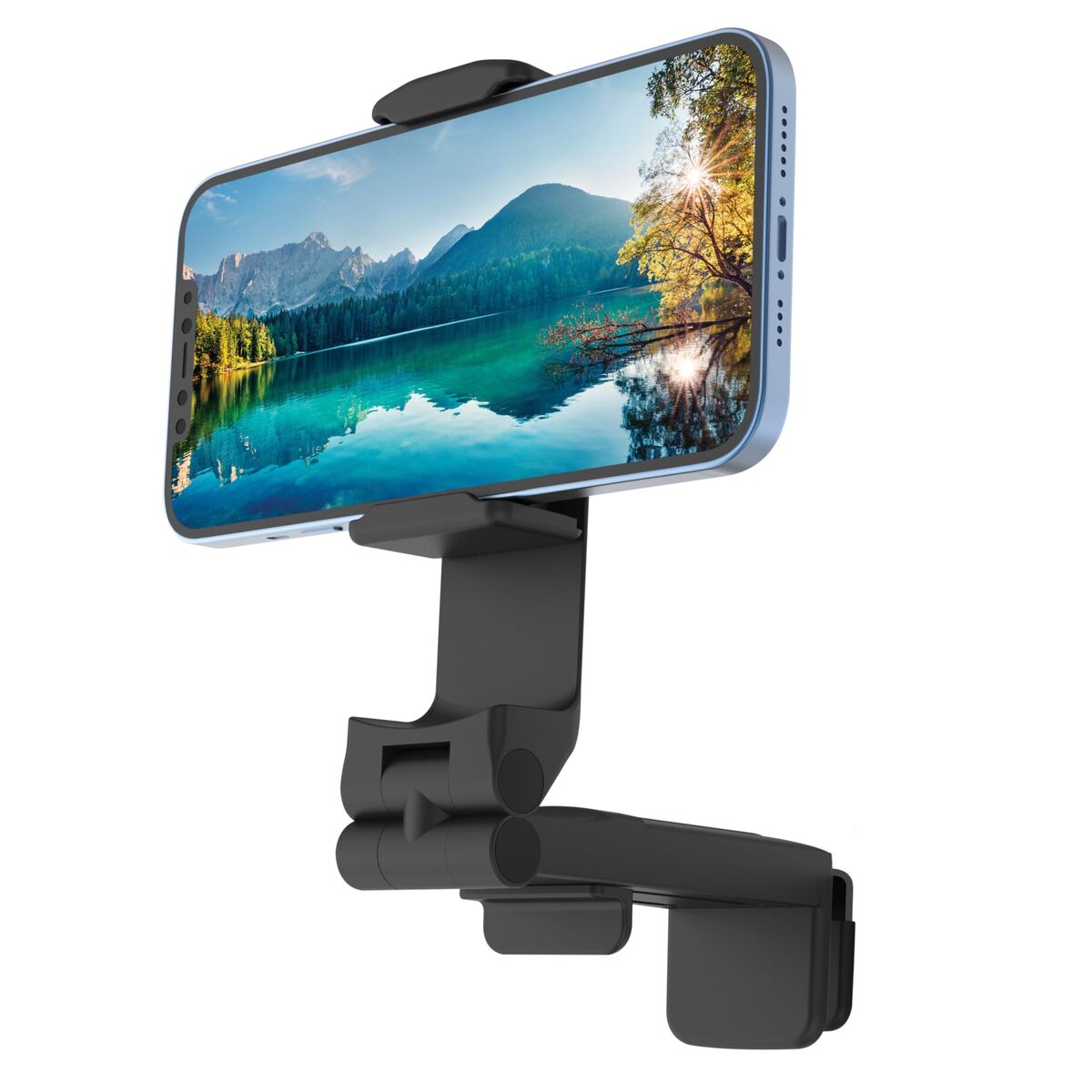Multi-position Mobile Phone Holder with Clamp Muvit MCCHL0009 Black Plastic
