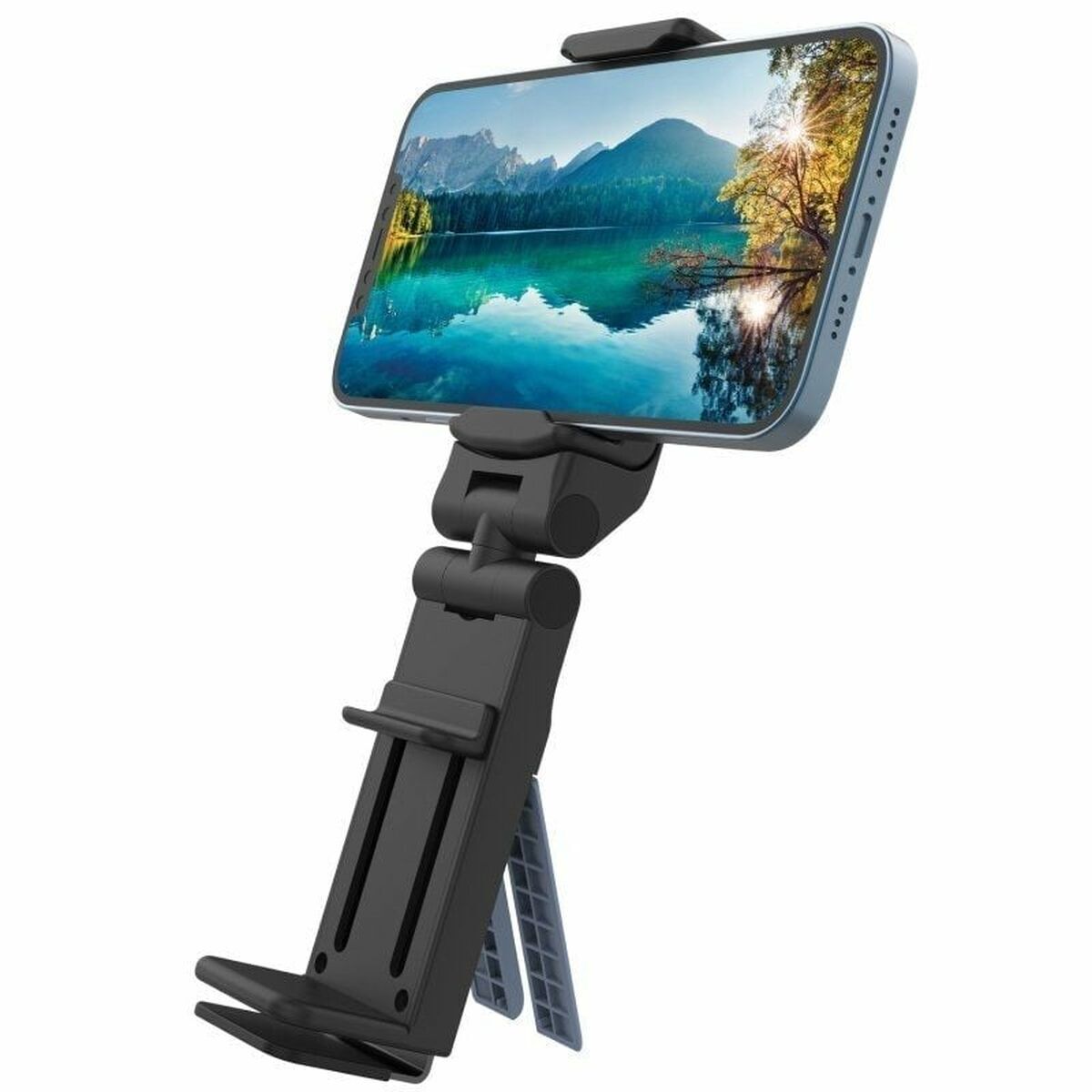 Multi-position Mobile Phone Holder with Clamp Muvit MCCHL0009 Black Plastic