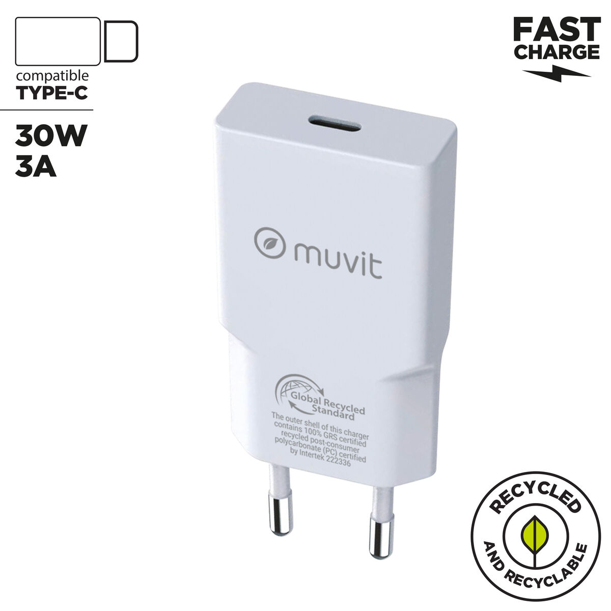 Wall Charger Muvit for Change HC-261 White