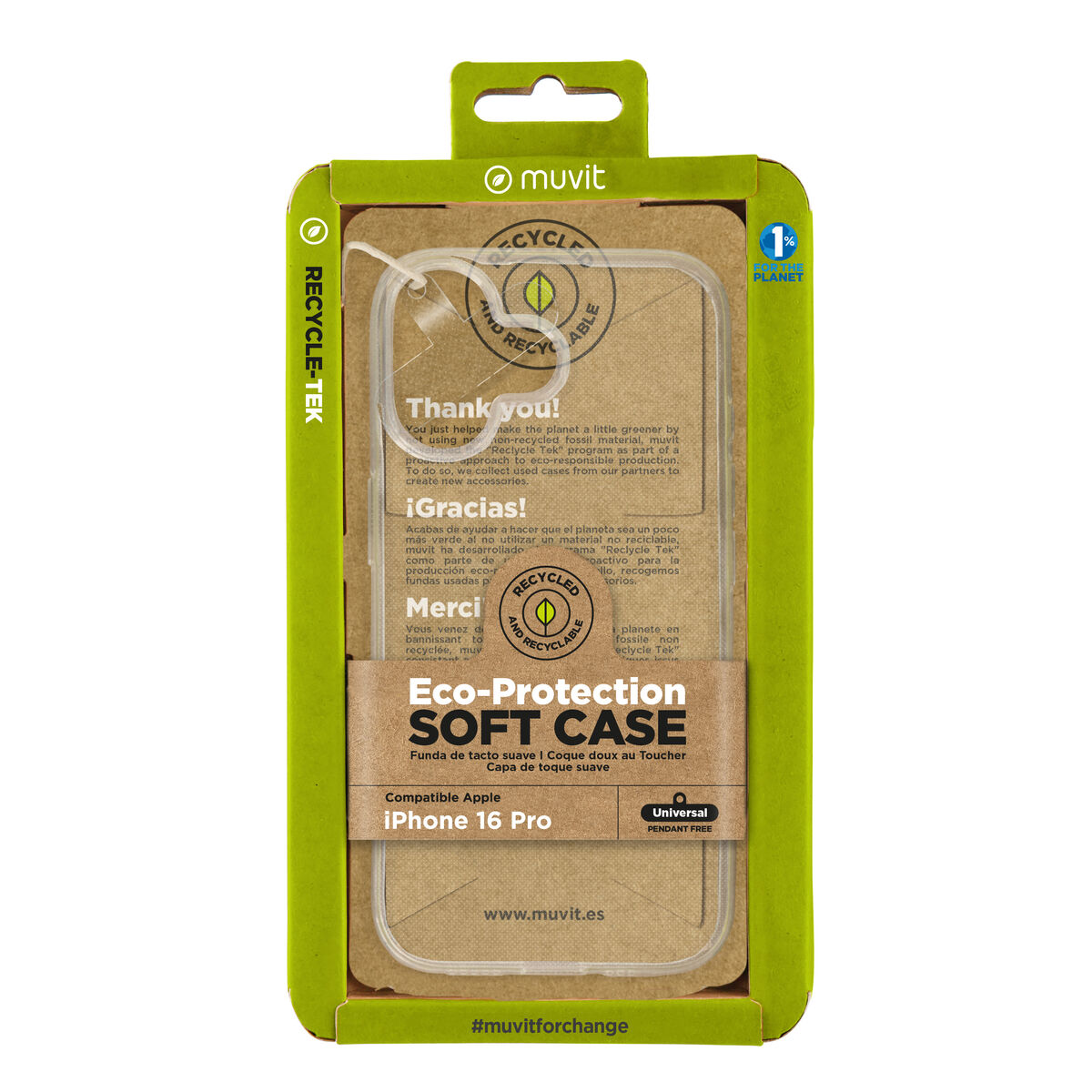 Mobile cover Muvit for Change iPhone 16 Mobile cover Muvit for Change iPhone 16