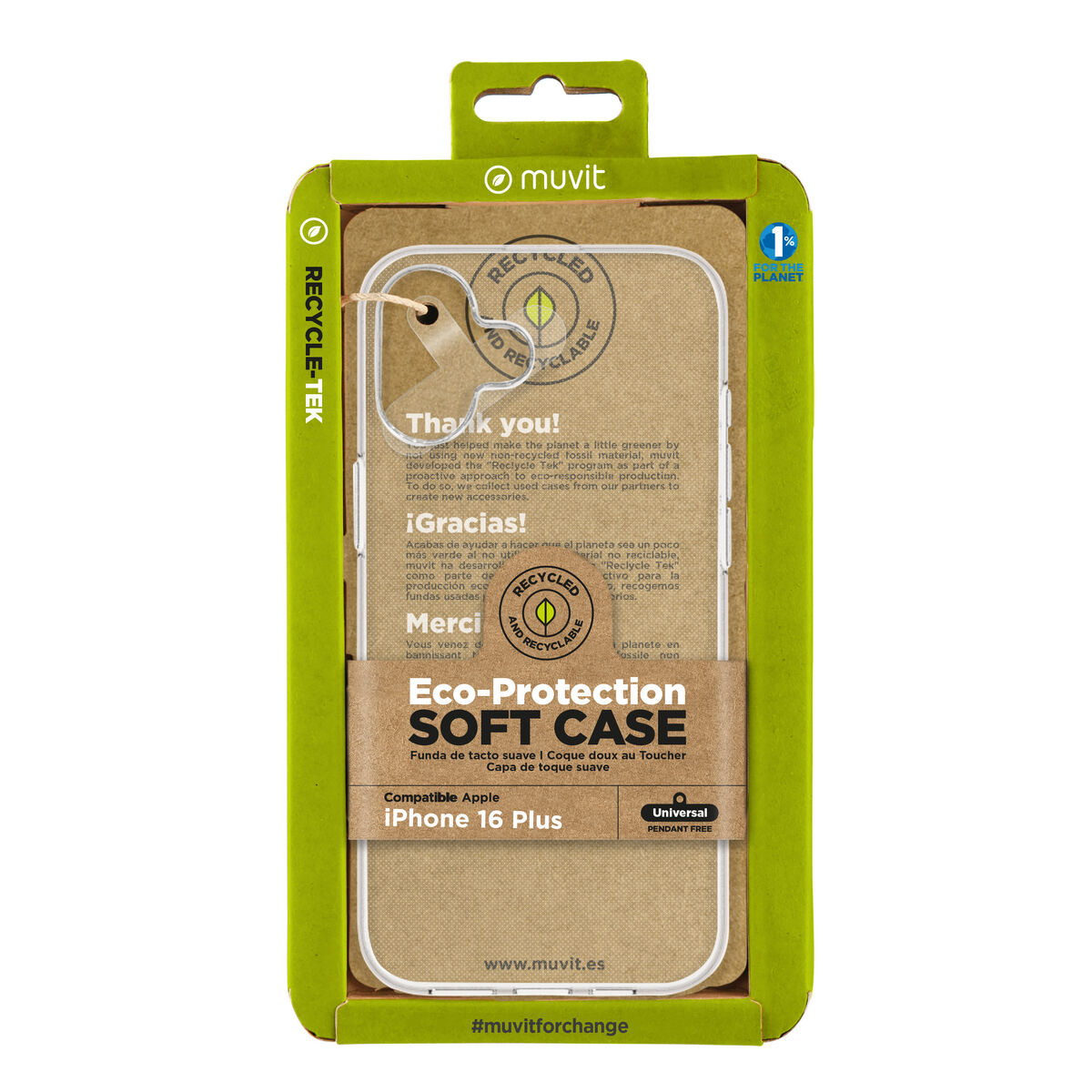 Mobile cover Muvit for Change iPhone 16 Plus Mobile cover Muvit for Change iPhone 16 Plus