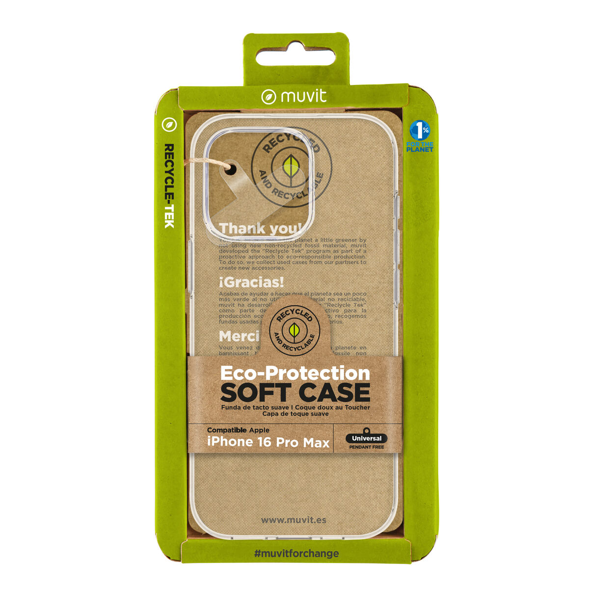 Mobile cover Muvit for Change iPhone 16 Pro Max Mobile cover Muvit for Change iPhone 16 Pro Max