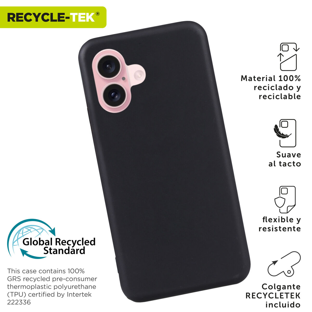 Mobile cover Muvit for Change iPhone 16 Black