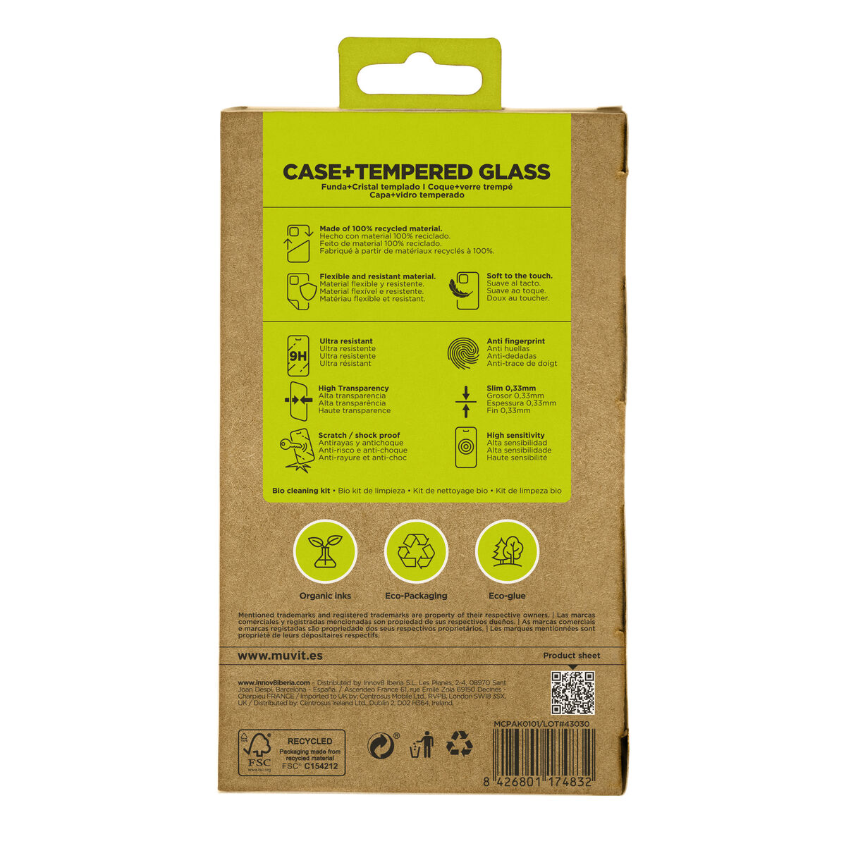 Mobile Case and Protector Muvit for Change iPhone 16 Black