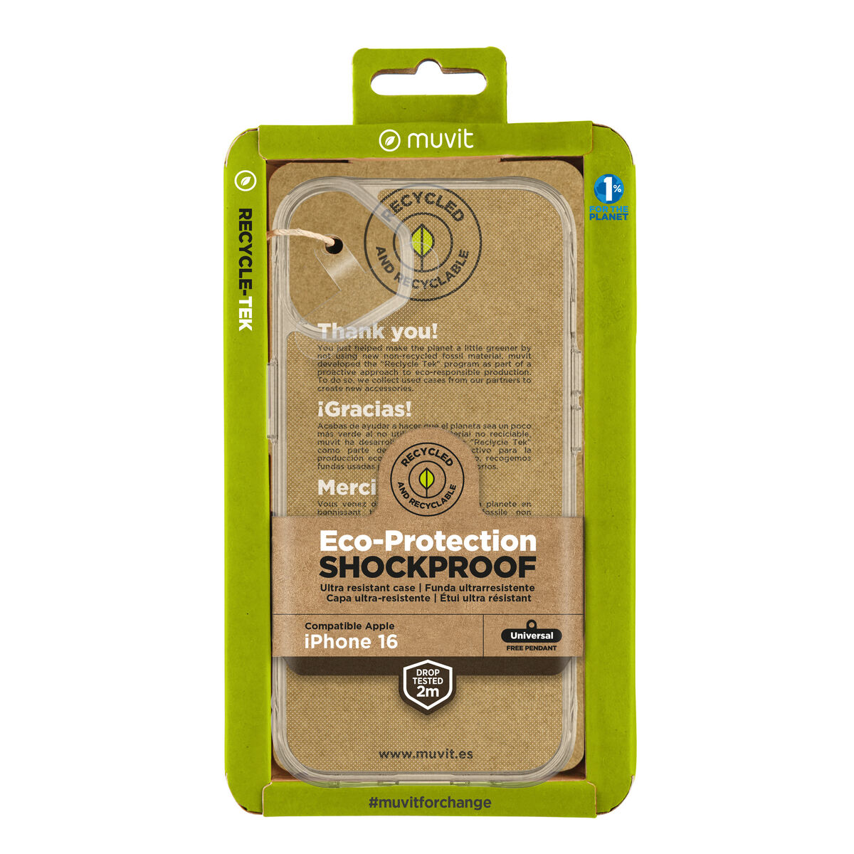 Mobile cover Muvit for Change iPhone 16 Mobile cover Muvit for Change iPhone 16