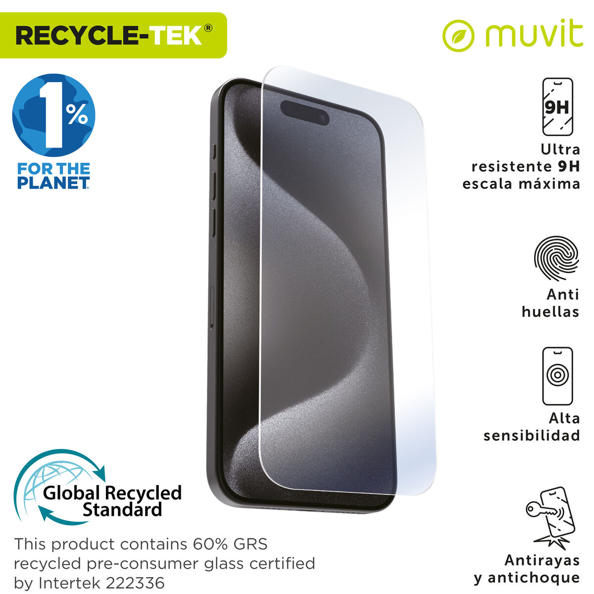 Mobile Screen Protector Muvit iPhone 17/17 Pro/16 Pro
