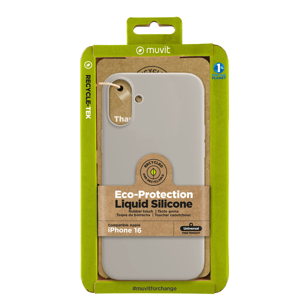 Mobile cover Muvit for Change iPhone 16 Nude