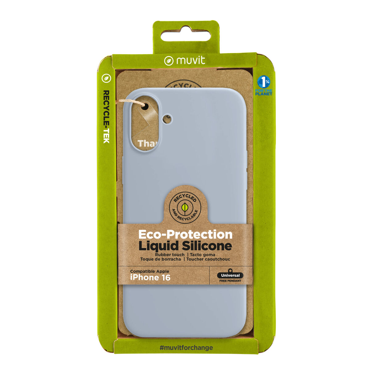 Mobile cover Muvit for Change iPhone 16 Blue
