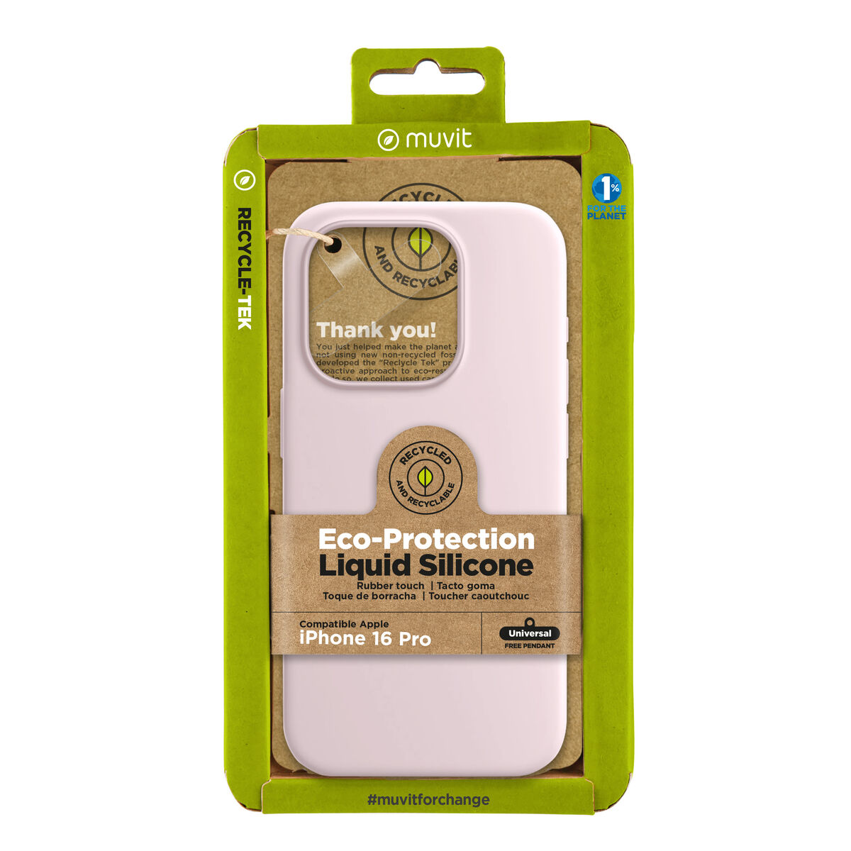 Mobile cover Muvit for Change iPhone 16 Pro Pink