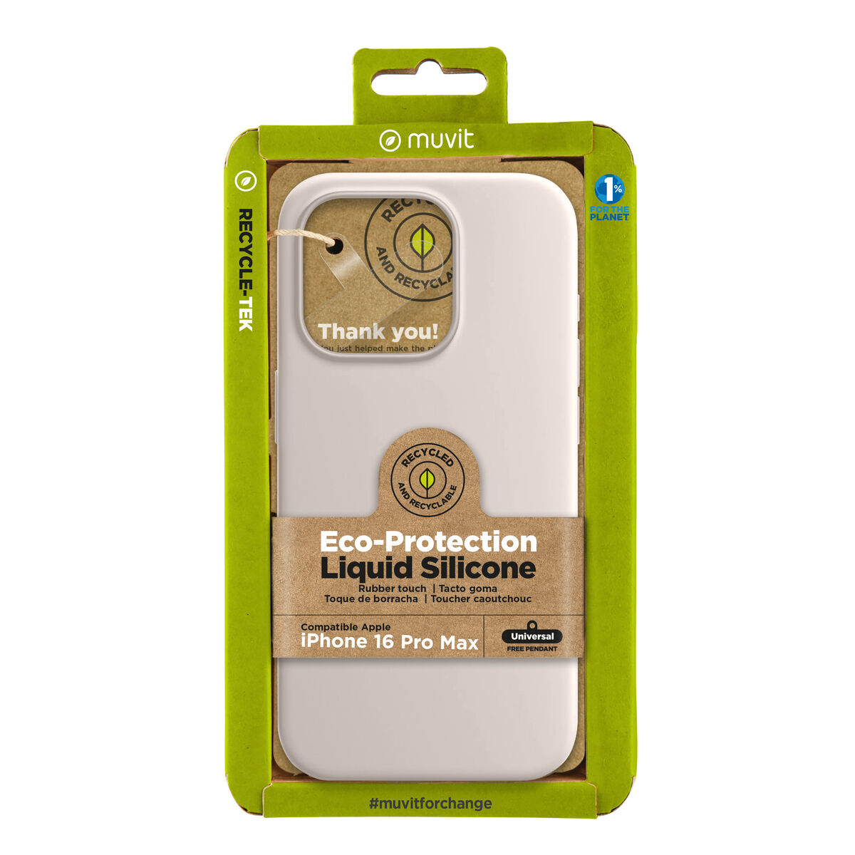 Mobile cover Muvit for Change iPhone 16 Pro Max Nude