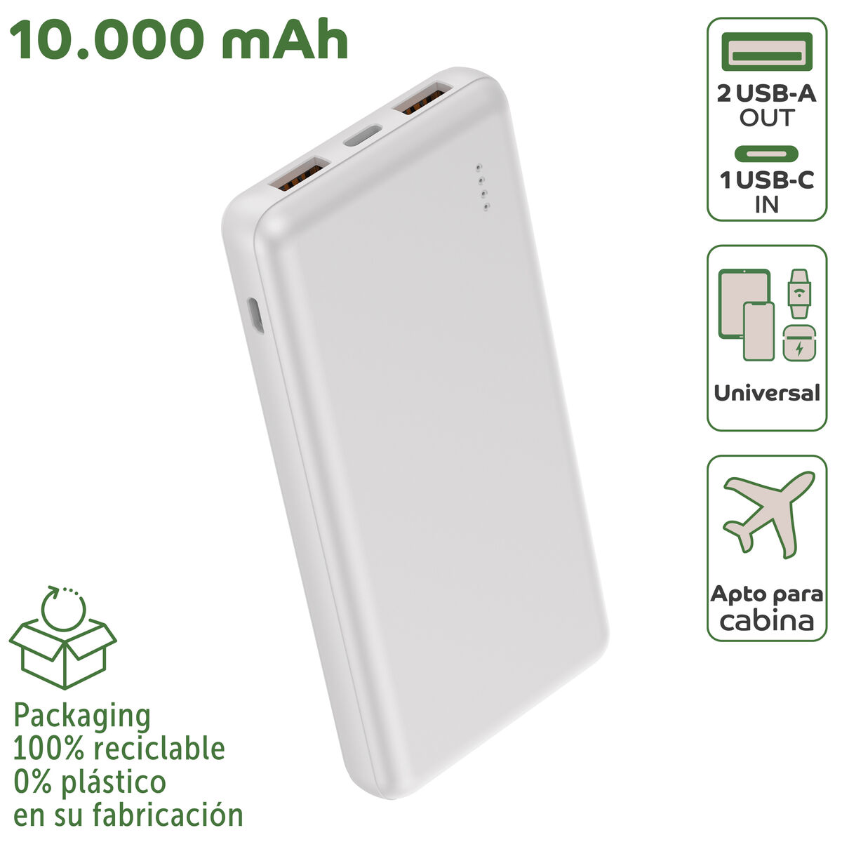 Powerbank Myway White 10000 mAh