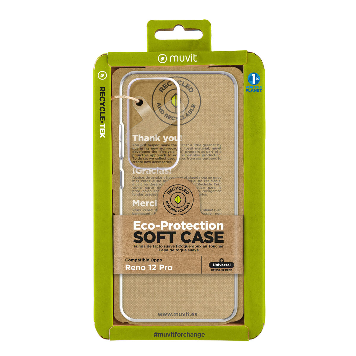 Mobile cover Muvit for Change Oppo Reno 12 Pro Mobile cover Muvit for Change Oppo Reno 12 Pro