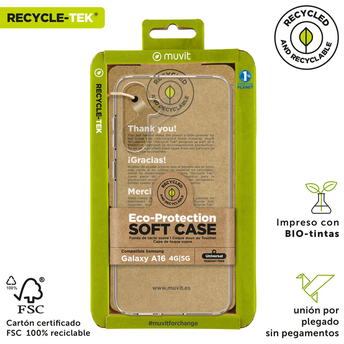 Mobile cover Muvit for Change Galaxy A16