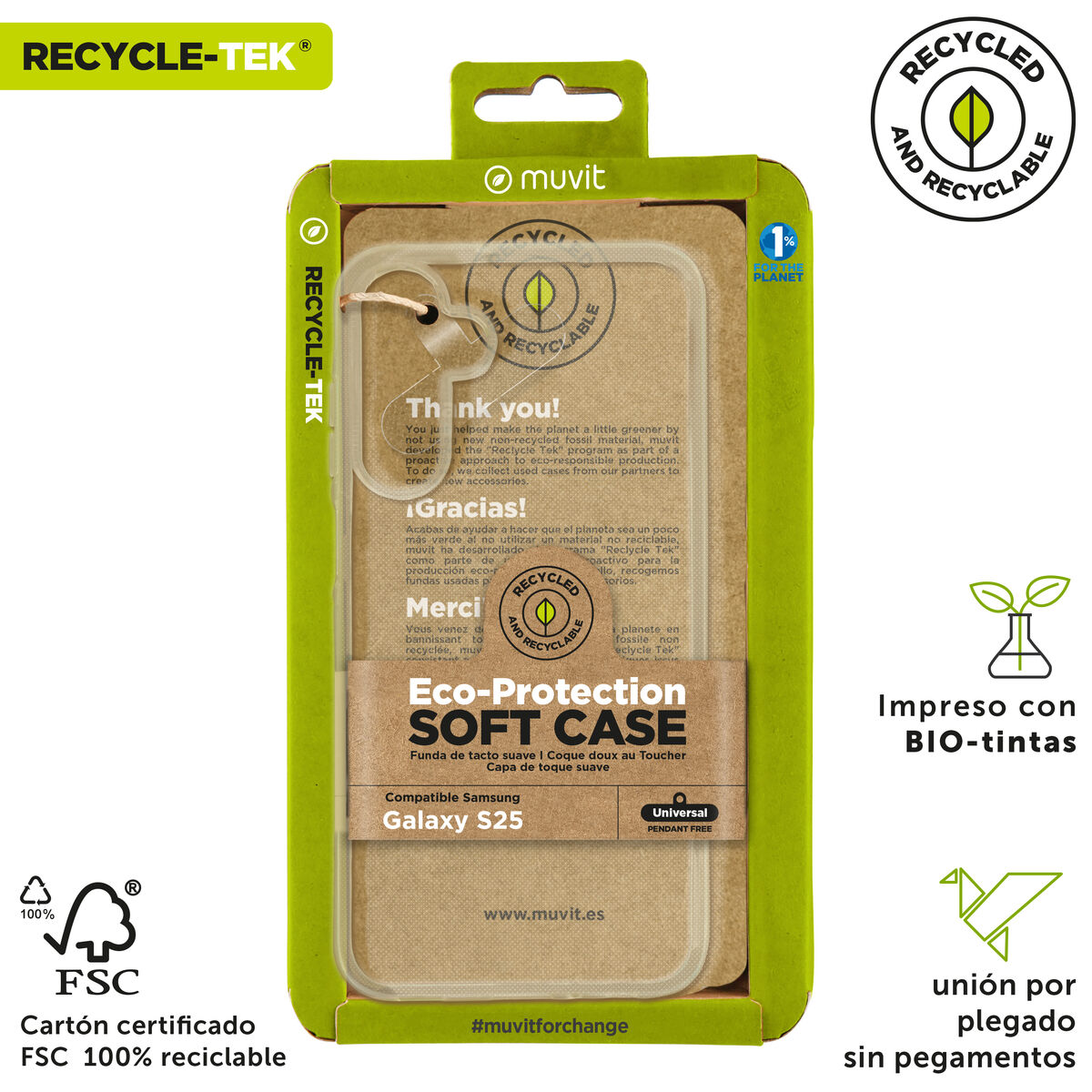 Mobile cover Muvit for Change Samsung Galaxy S25 Galaxy S25