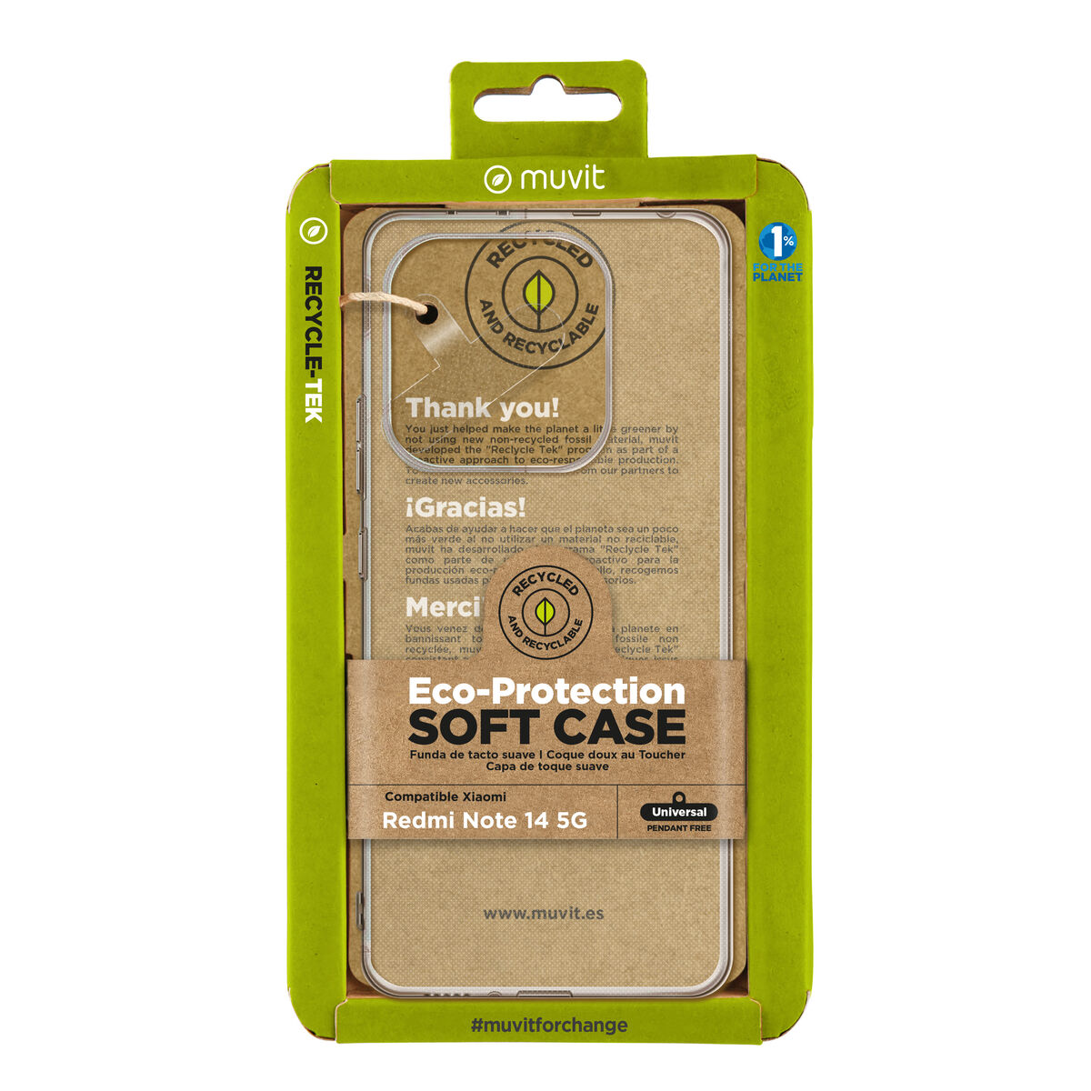 Mobile cover Muvit Transparent Mobile cover Muvit Transparent