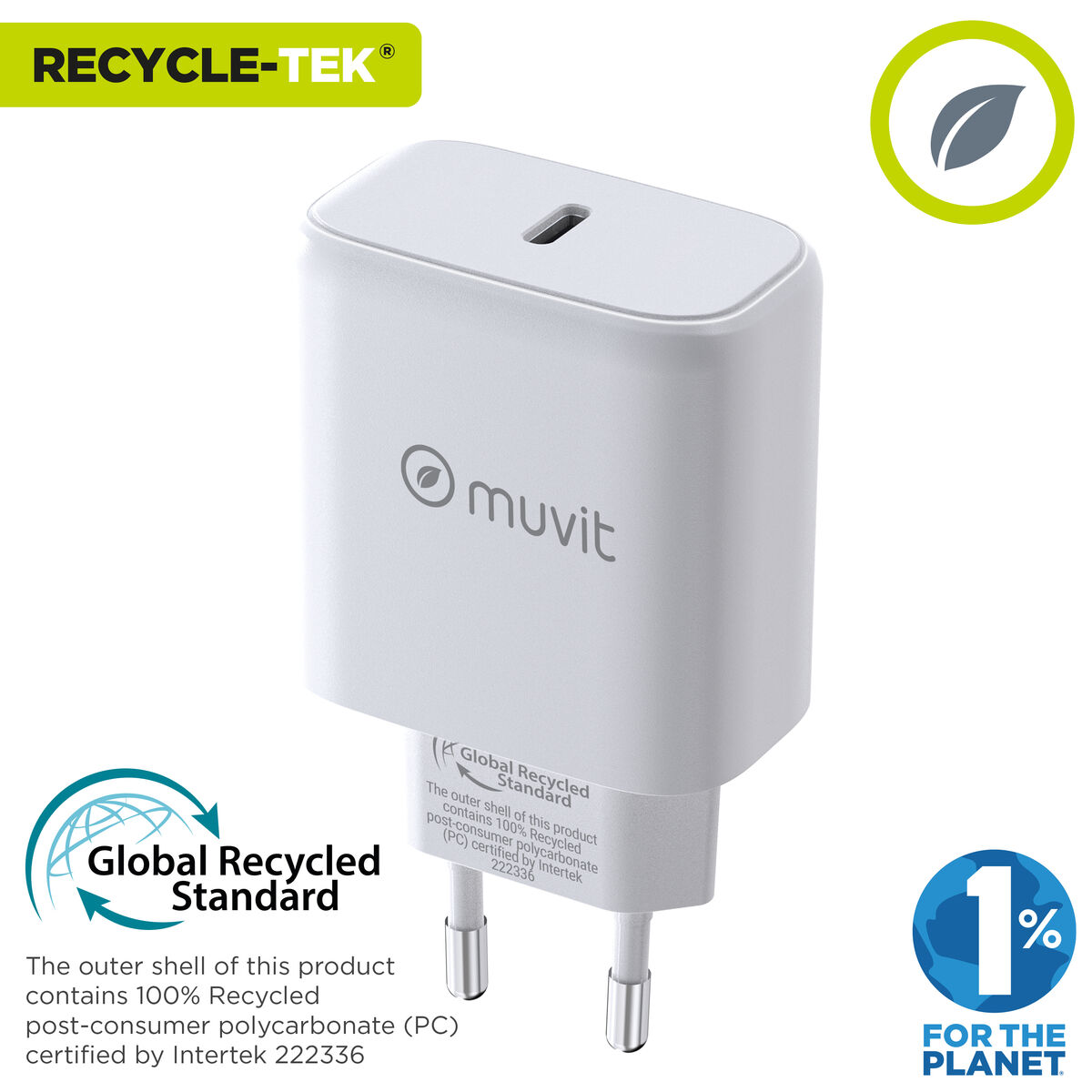 Wall Charger Muvit SN-TC650AD1E45A White 45 W