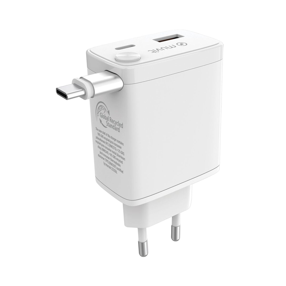 Wall Charger Muvit WCEU63-30-AC2 White 30 W Wall Charger Muvit WCEU63-30-AC2 White 30 W